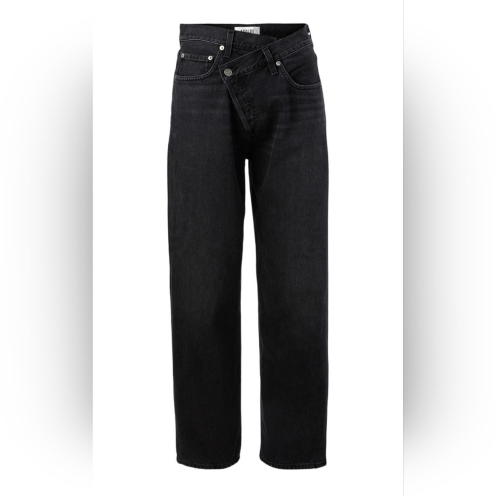 Agolde Criss Cross High Waisted Straight Leg Jeans